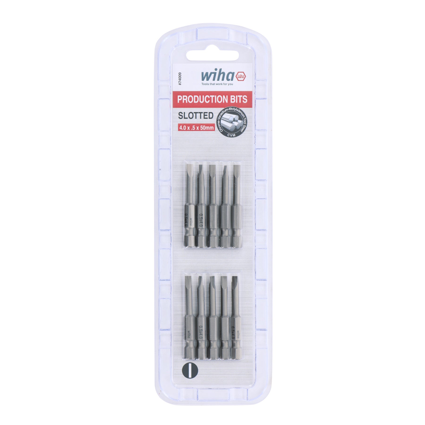 Slotted Bit 4.0 x .5 - 50mm - 10 Pack