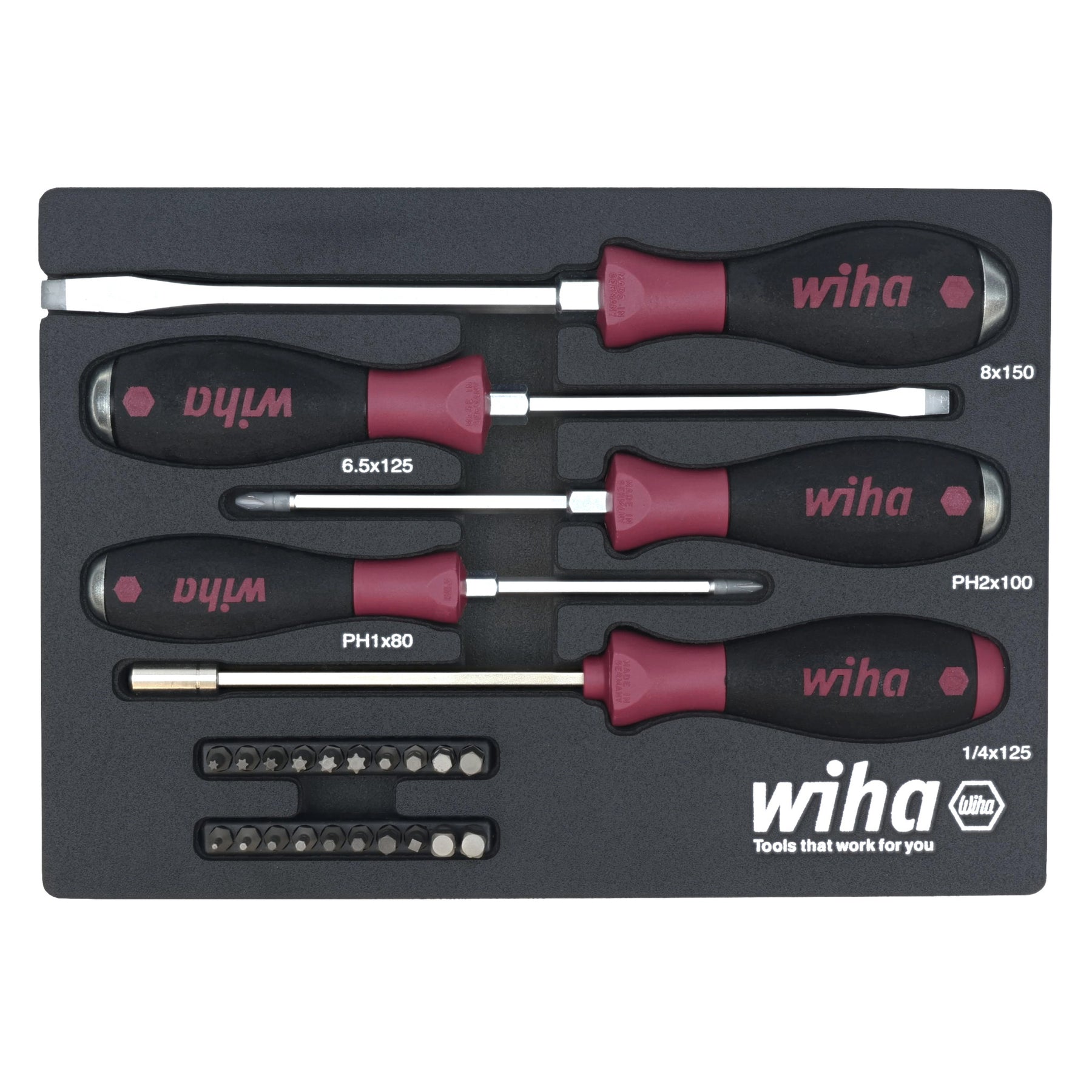 25 Piece MicroFinish Screwdriver Tray Set