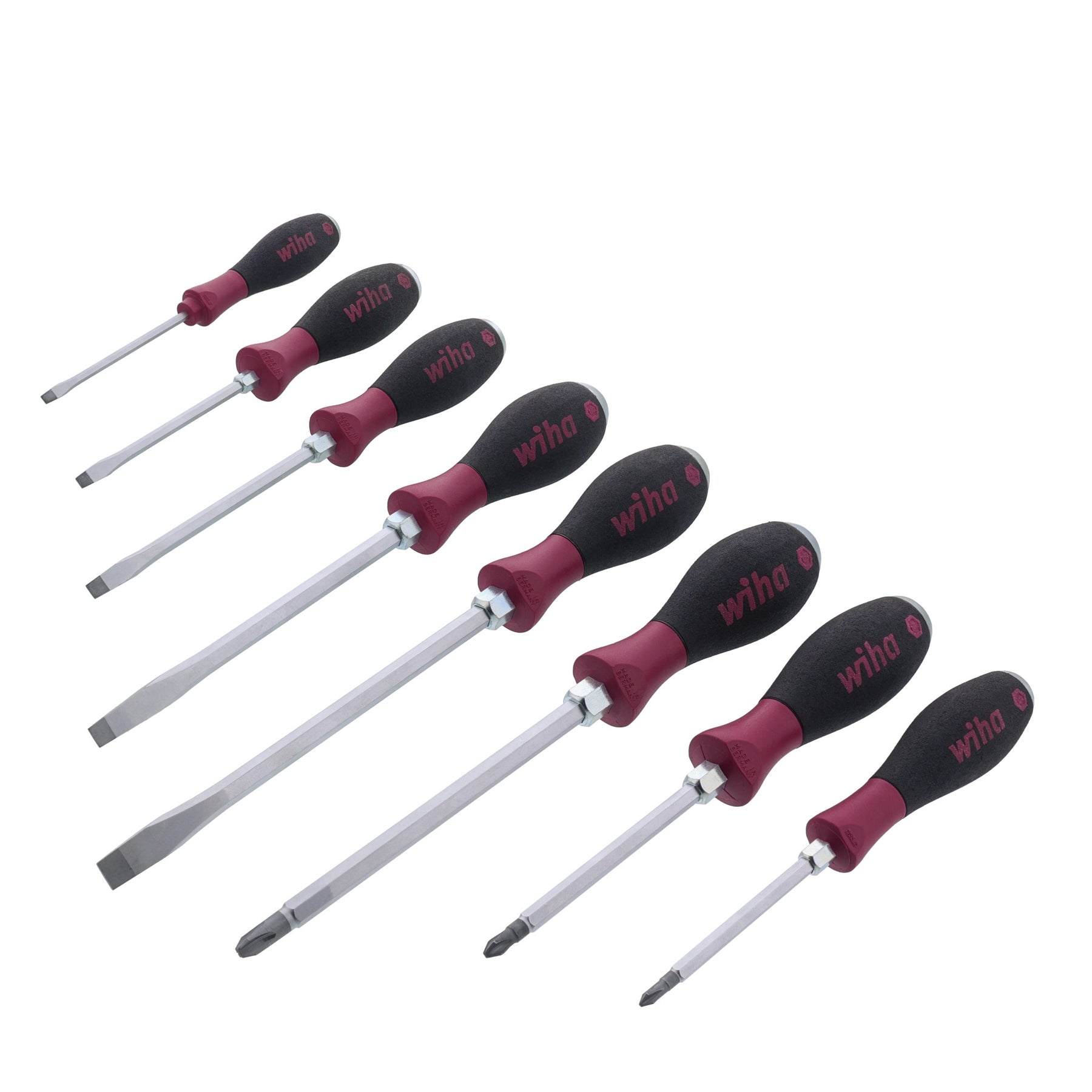 8 Piece MicroFinish XHeavy Duty Slotted and Phillips Screwdriver Set