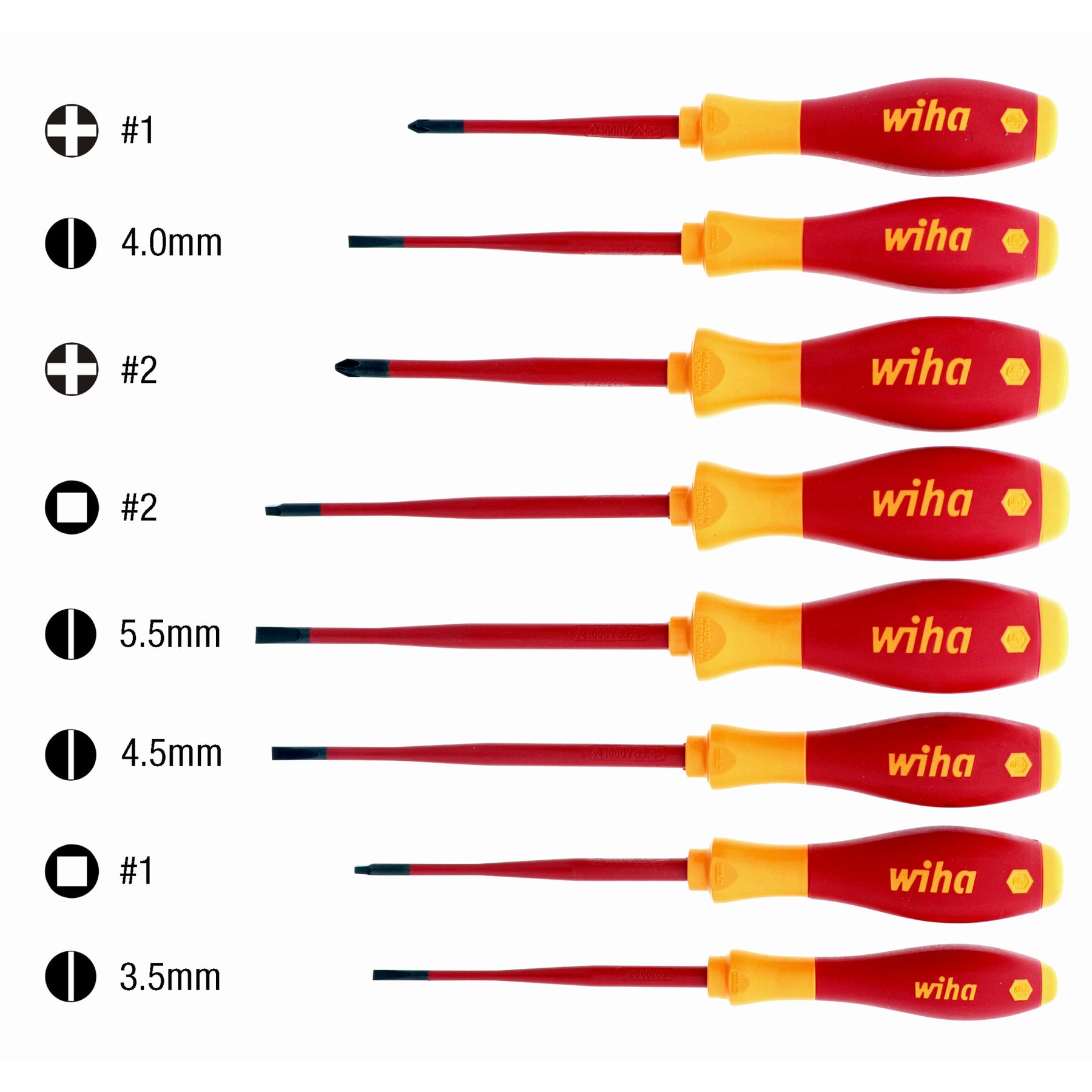 8 Piece Insulated SlimLine Screwdriver Set