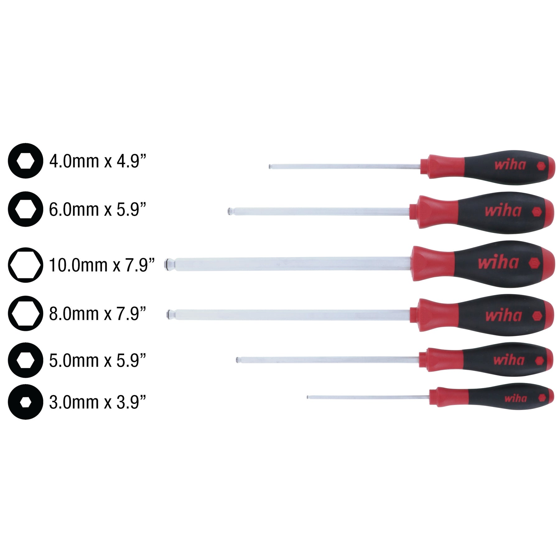 6 Piece SoftFinish MagicRing Ball End Screwdriver Set