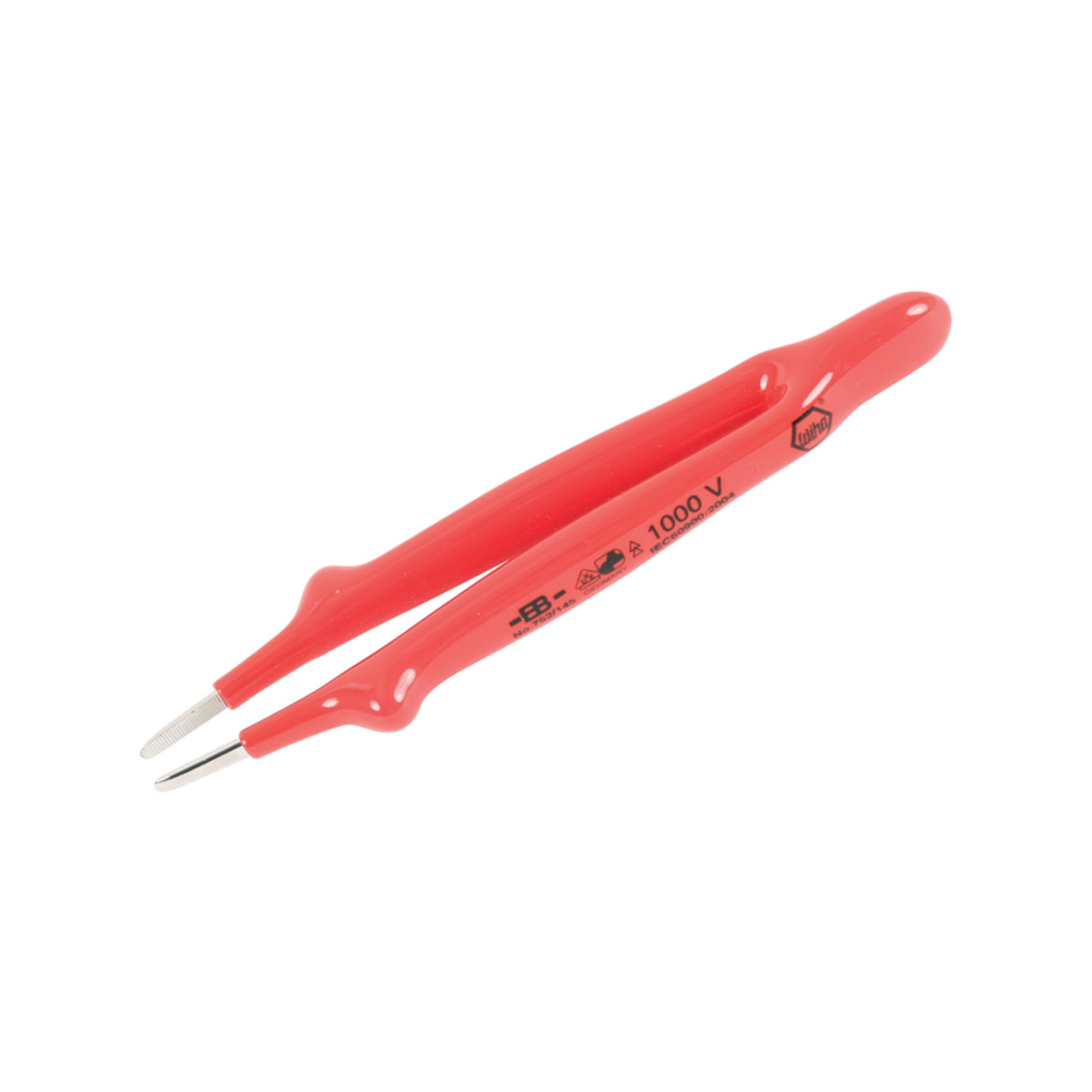 Insulated Tweezers Straight Blunt 6"