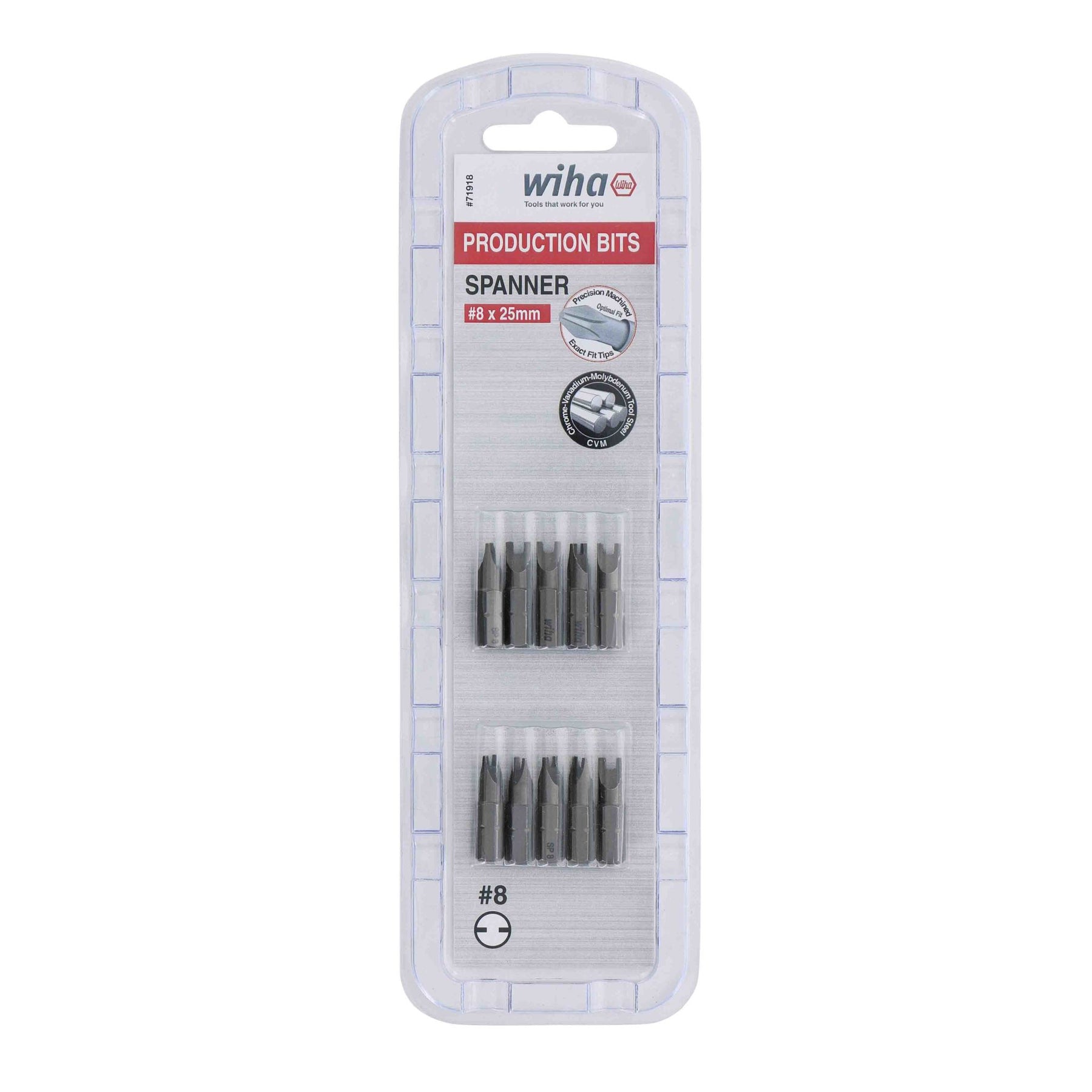 Spanner Bit #8 - 25mm - 10 Pack