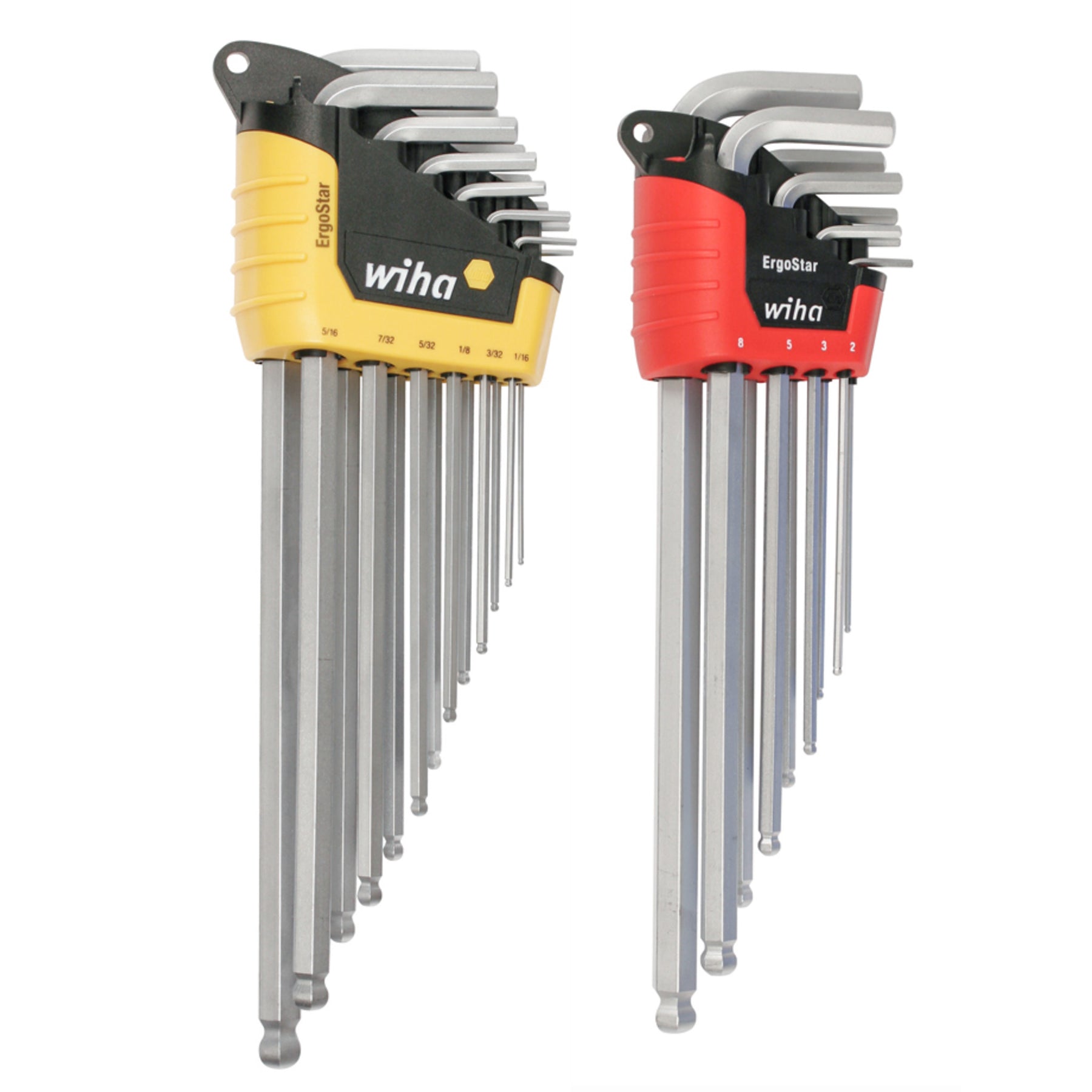 Wiha 66982 22 Piece ErgoStar Ball End Hex L-Key Set - Inch, Metric