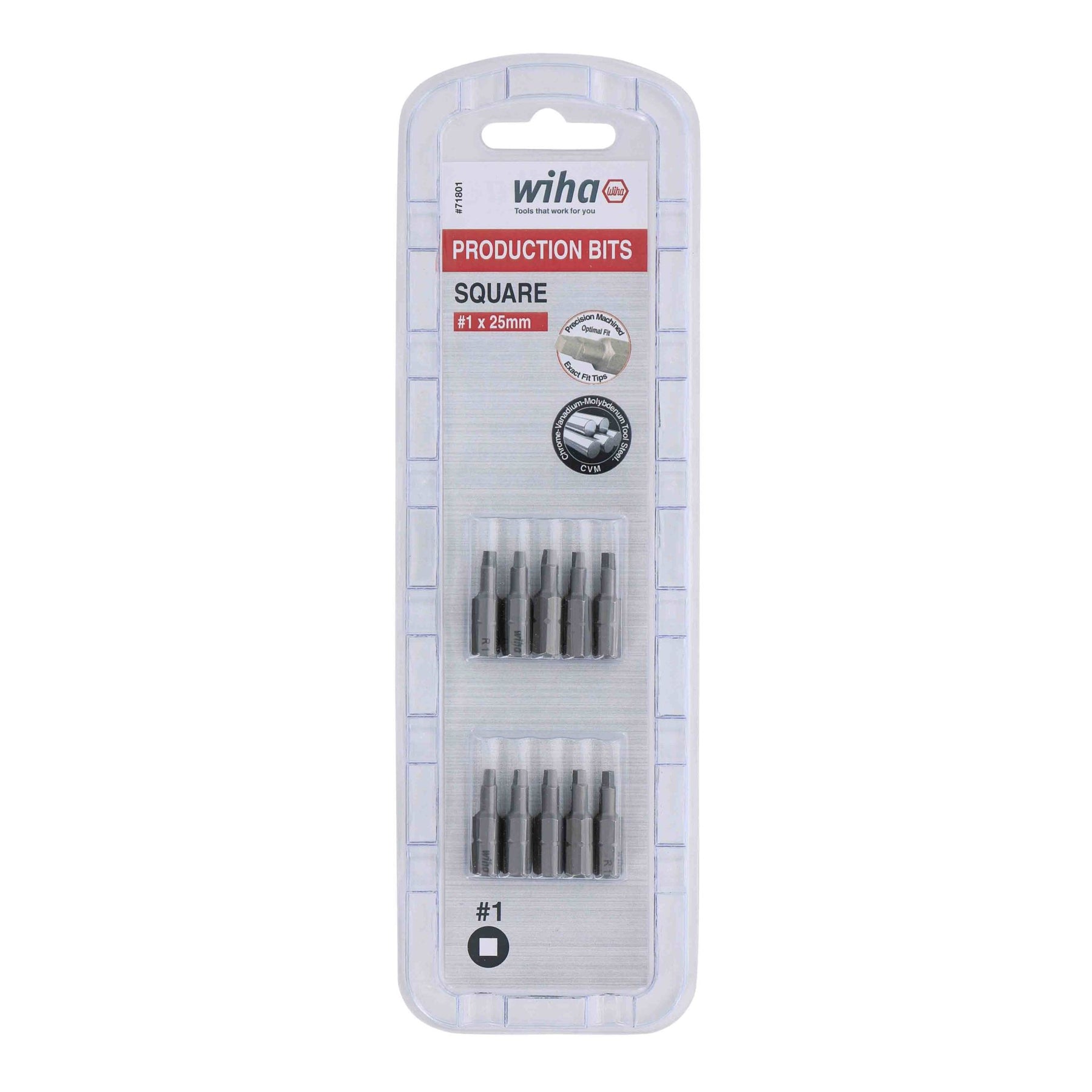 Square Bit #1 - 25mm - 10 Pack