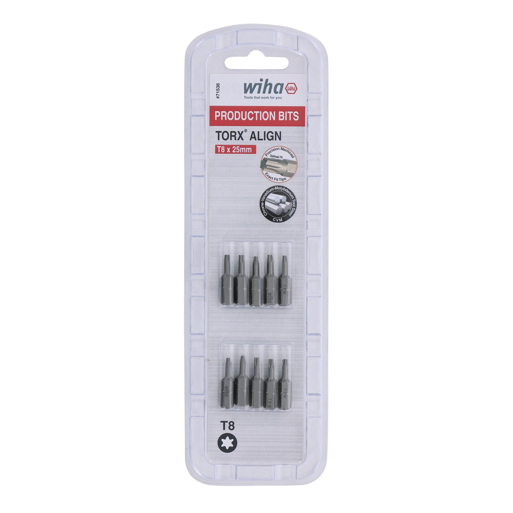Torx Align Insert Bit T8 x 25mm - 10 Pack
