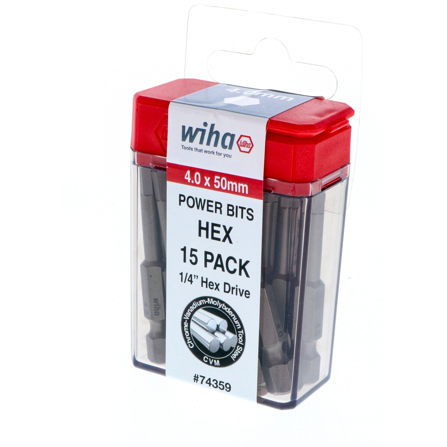 Wiha 74359 Hex Power Bit 4.0 x 50mm