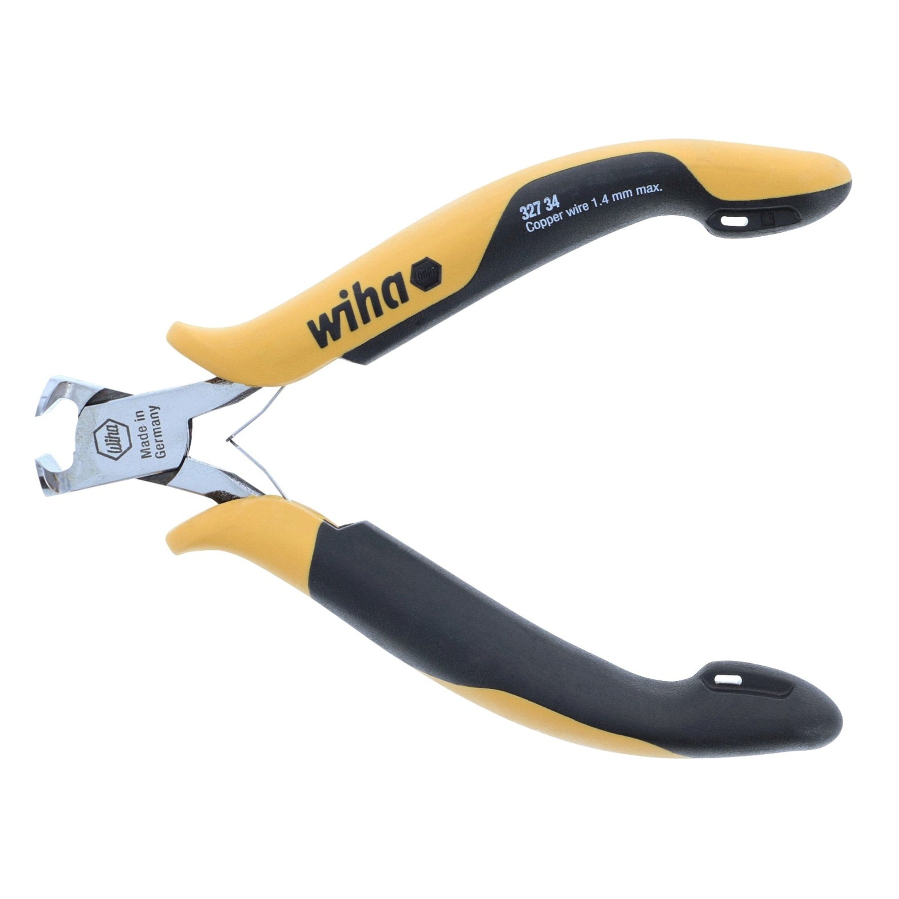 Wiha 32734 Electronic ESD Safe Precision Wide Head Flush End Cutters