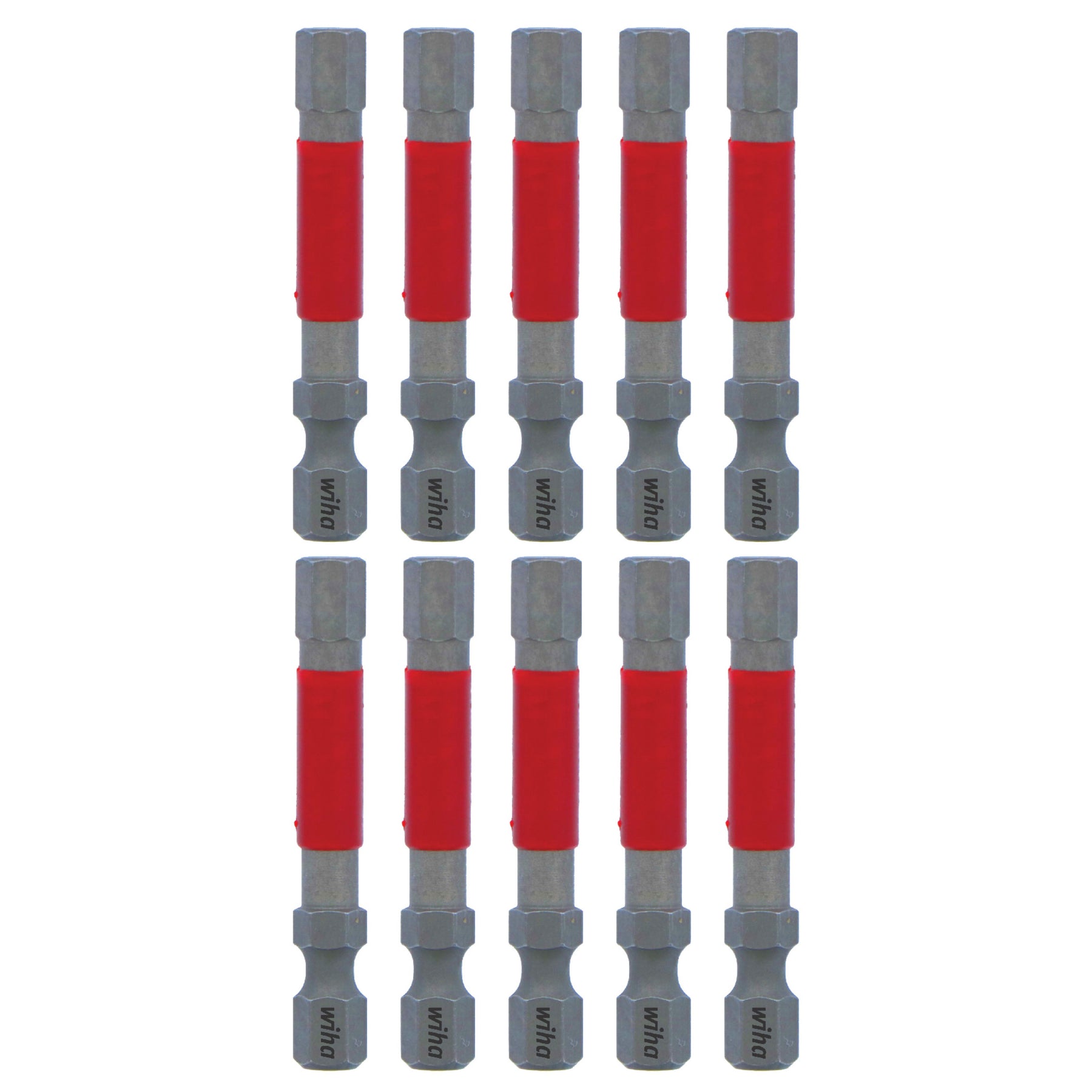 Wiha 76566 MaxxTor Impact Power Bit Hex 6.0mm x 49mm - 10 Pack