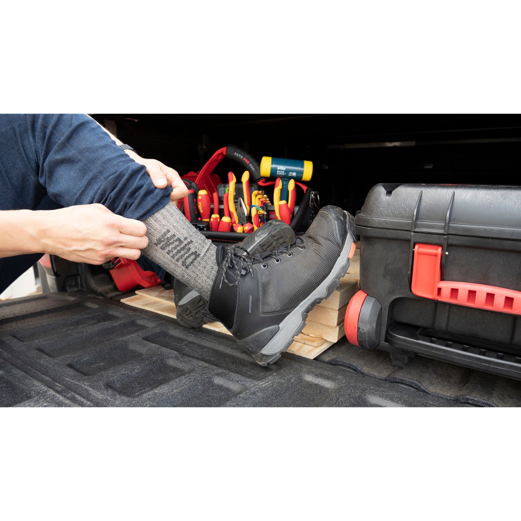 Wiha Wool Socks Grey One Size (2 Pack)