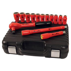 14 Piece Insulated Socket Set 1/2" Drive - Metric