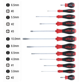 12 Piece SoftFinish Slotted and Phillips Screwdriver Set