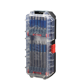 24 Piece GoStack TerminatorBlue Impact Bit Set with Nut Setters and Adapter