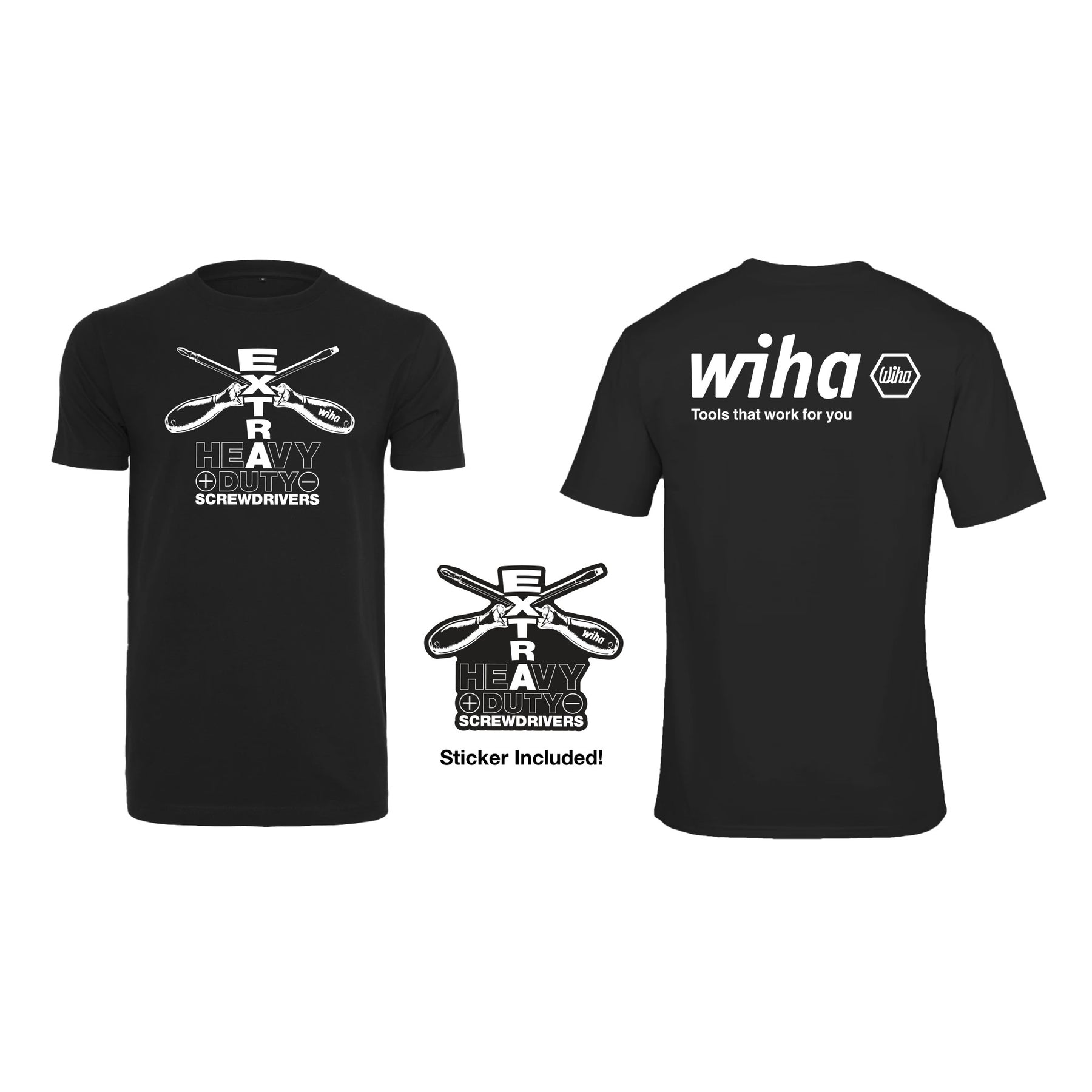 Wiha Extra Heavy Duty Screwdriver T-Shirt & Sticker