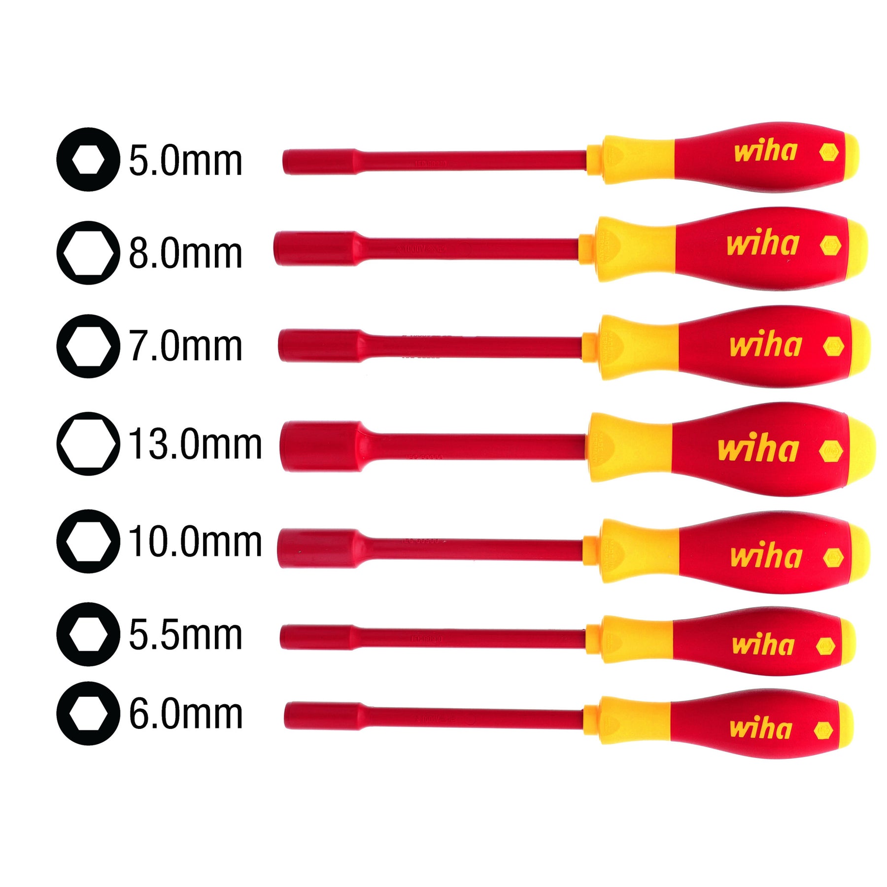 7 Piece Insulated SoftFinish Nut Driver Set - Metric
