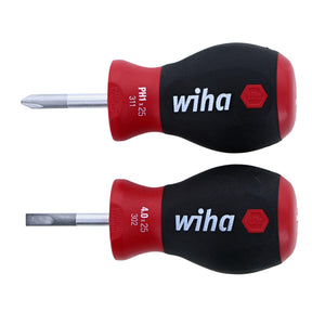 2 Piece SoftFinish Stubby Slotted and Phillips Screwdriver Set