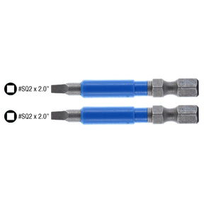 TerminatorBlue Impact Bit Square #2 - 2 Inch - 2 Pack