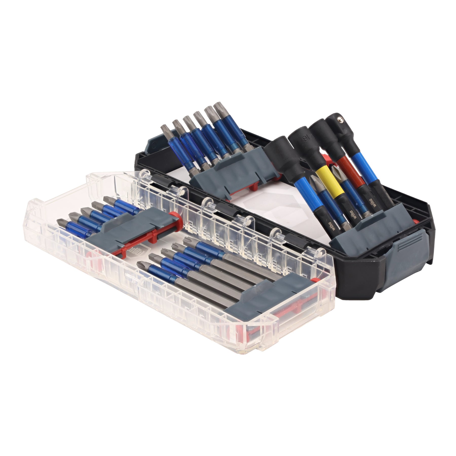 24 Piece GoStack TerminatorBlue Impact Bit Set with Nut Setters and Adapter