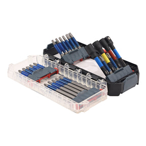 24 Piece GoStack TerminatorBlue Impact Bit Set with Nut Setters and Adapter