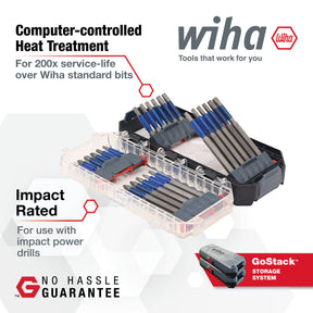 24 Piece GoStack TerminatorBlue Impact Bit Set