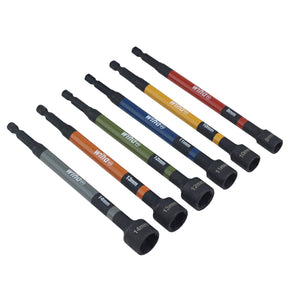 6 Piece Color Coded Magnetic Nut Setter Metric Set
