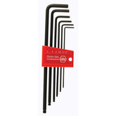 6 Piece Ball End Long Arm Hex L-Key Set - Metric