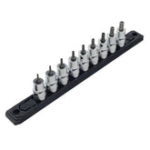 9 Piece 3/8" Drive Security Hex Bit Socket Set - SAE