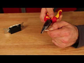 Insulated Industrial Long Nose Pliers w/ Cutters 8"