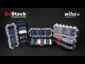24 Piece GoStack TerminatorBlue Impact Bit Set with Nut Setters and Adapter