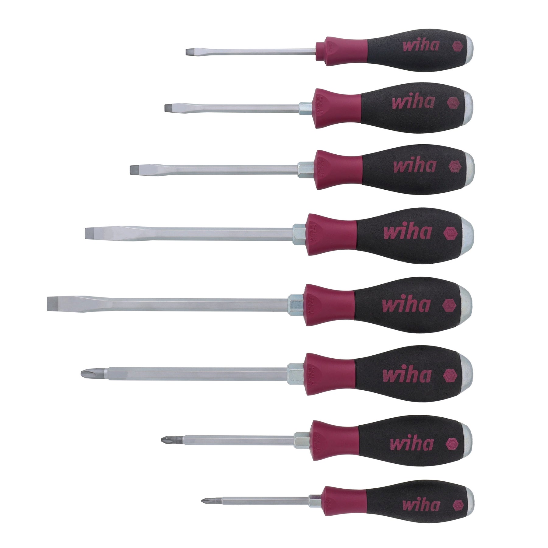8 Piece MicroFinish XHeavy Duty Slotted and Phillips Screwdriver Set