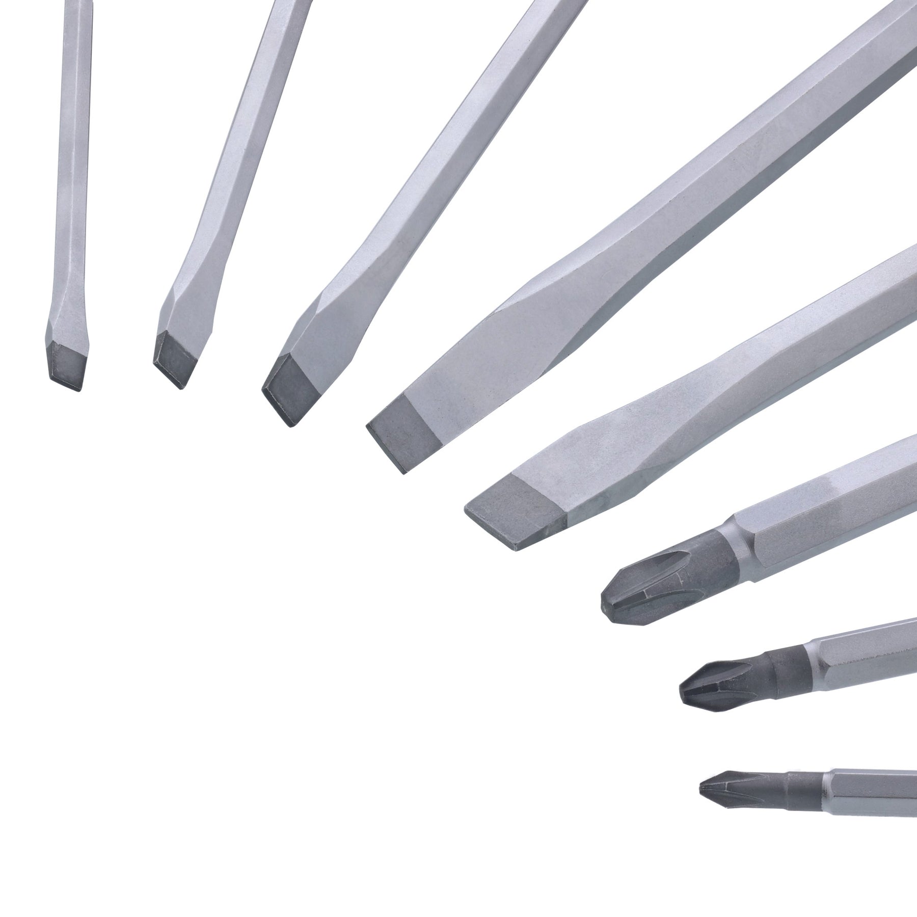8 Piece MicroFinish XHeavy Duty Slotted and Phillips Screwdriver Set