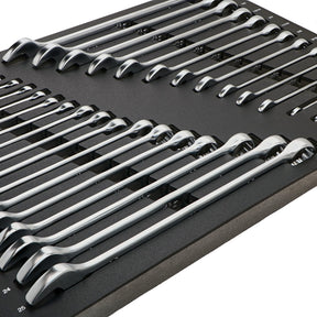 31 Piece Combination Wrench Tray Set - SAE and Metric