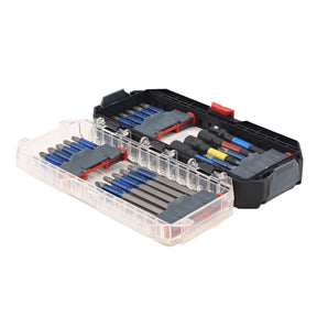 24 Piece GoStack TerminatorBlue Impact Bit Set with Nut Setters and Adapter