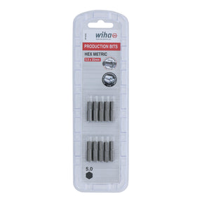 Hex Bit 5.0mm - 25mm - 10 Pack