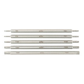 Wiha 28477 5 Piece Drive-Loc VI Security Torx Blade Set