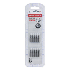 Slotted Bit 6.5mm - 25mm (1/4) - 10 Pack