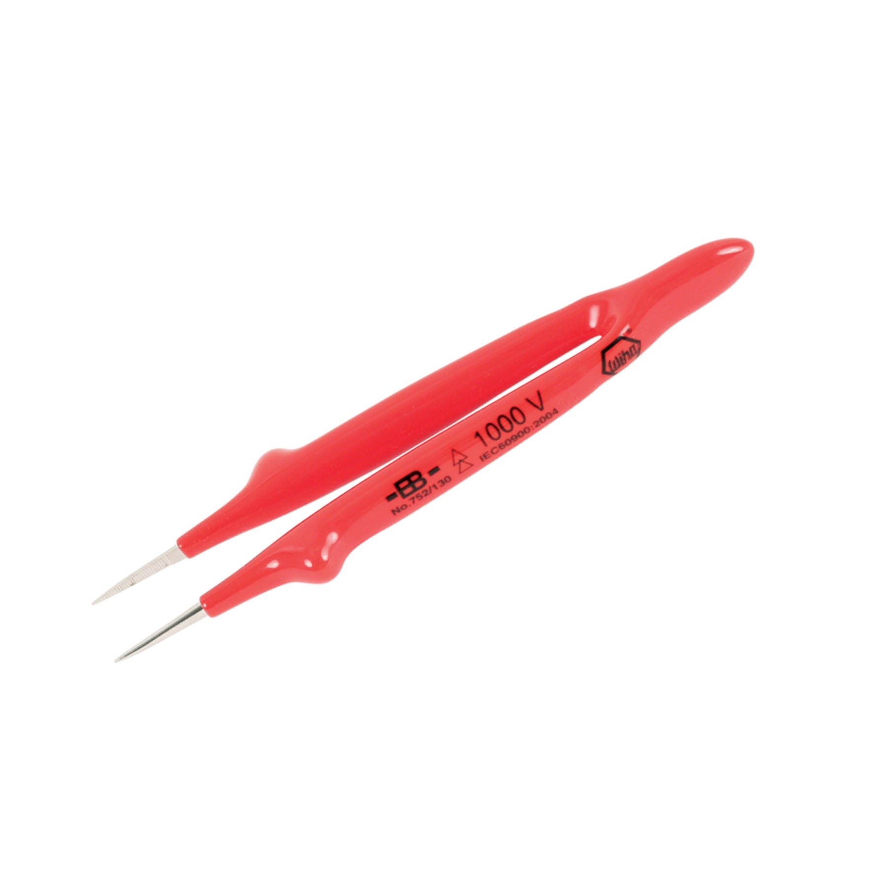 Wiha 75205 Insulated Tweezers Straight Fine 5"