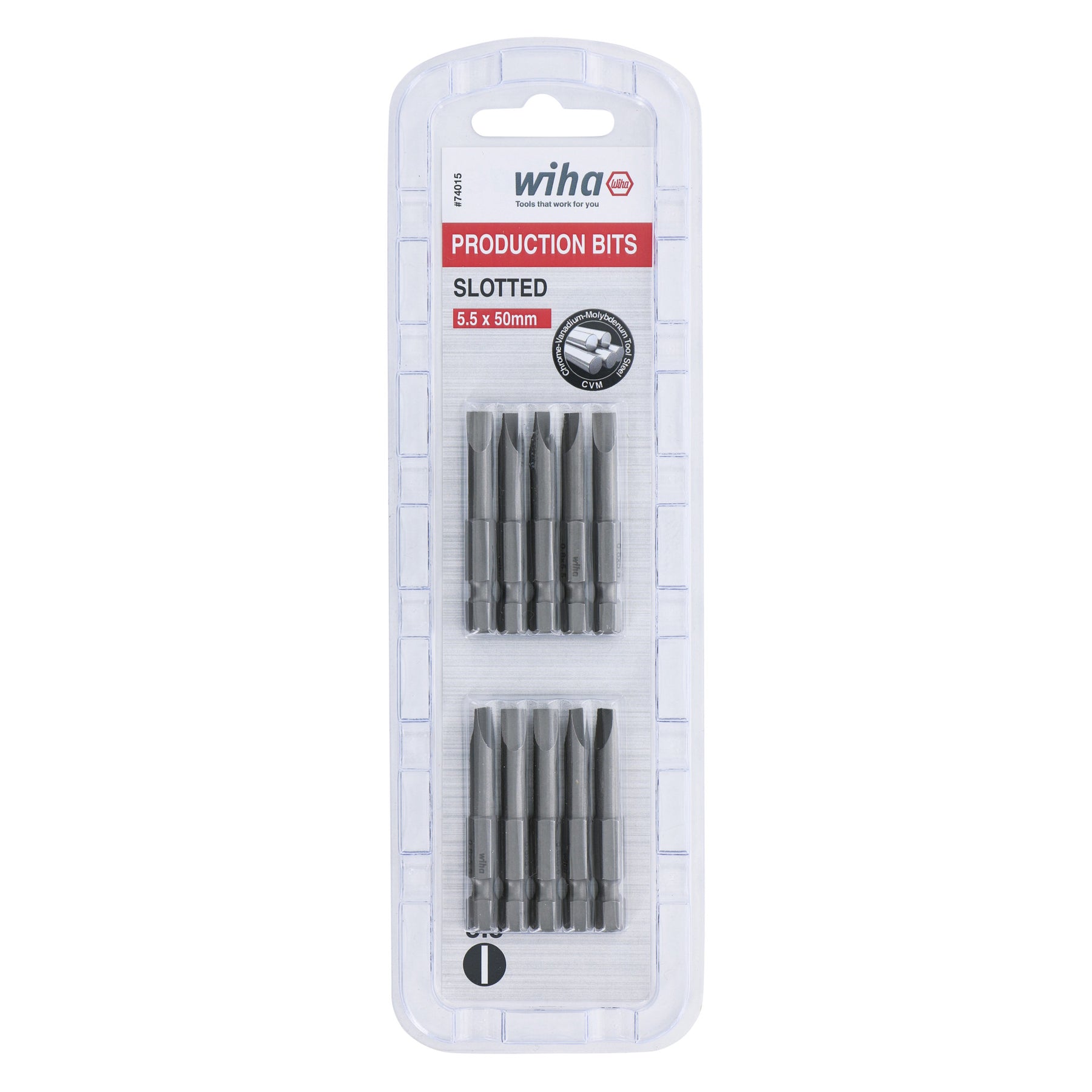 Slotted Bit 5.5 - 50mm -  10 Pack
