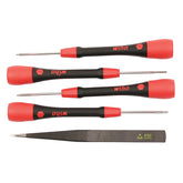 Wiha 26162 5 Piece PicoFinish Precision Screwdriver and Tweezers Smartphone Technician Set