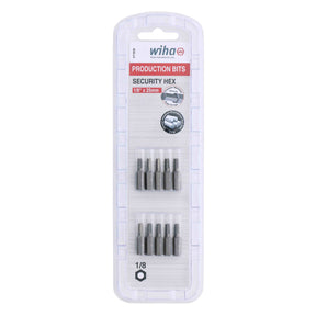 Security Hex Bit 1/8 - 25mm - 10 Pack