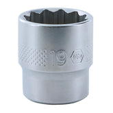 Wiha 33734 12 Point - 3/8 Inch Drive Socket - 19.0mm