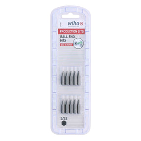 Ball End Hex Bit 3/32 - 25mm - 10 Pack
