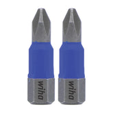 Wiha 70002 TerminatorBlue Impact Bit Phillips #2 - 1 Inch - 2 Pack