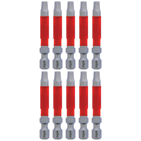 MaxxTor Impact Power Bit Square #3 x 49mm - 10 Pack