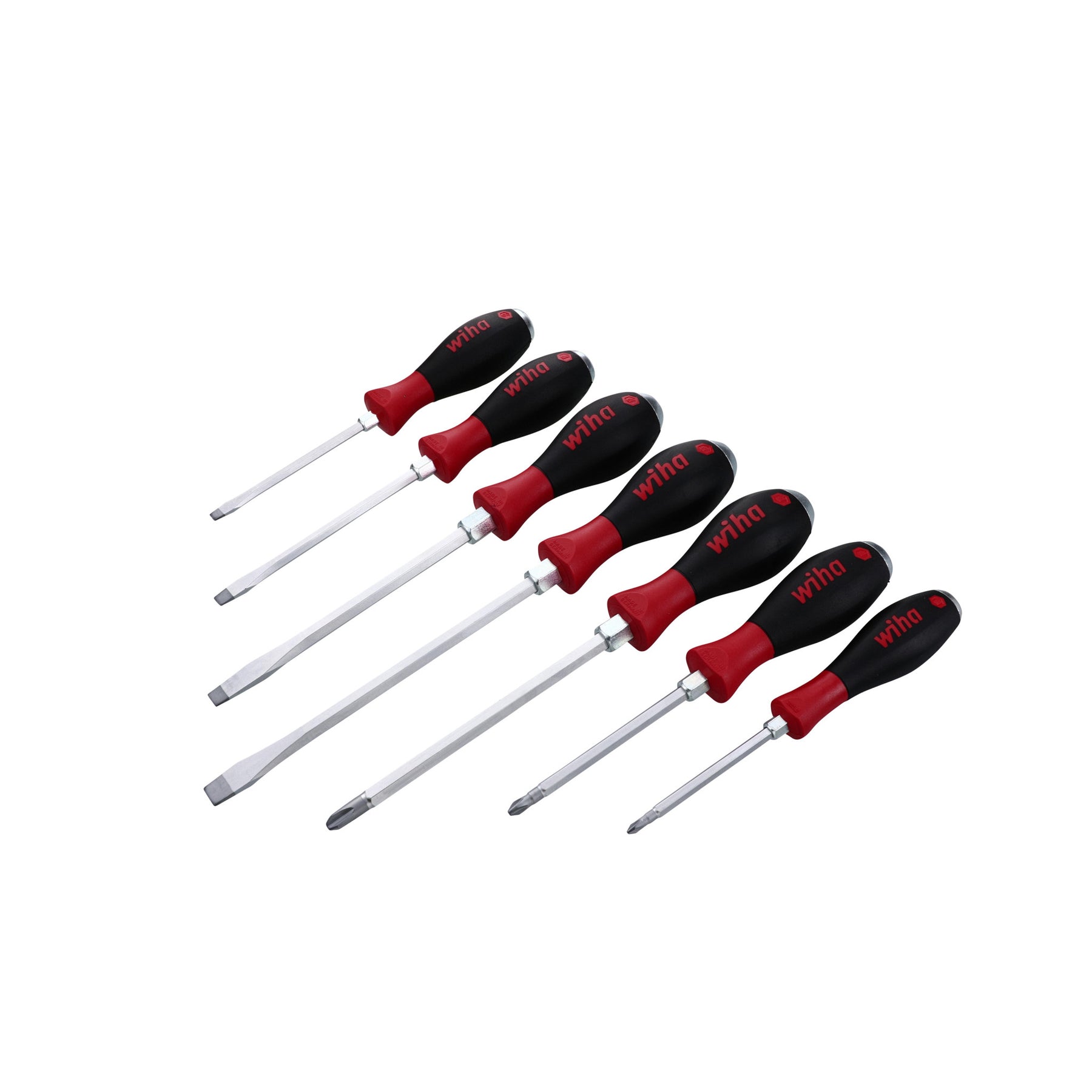 Wiha 53097 7 Piece SoftFinish XHeavy Duty Slotted and Phillips Screwdriver Set